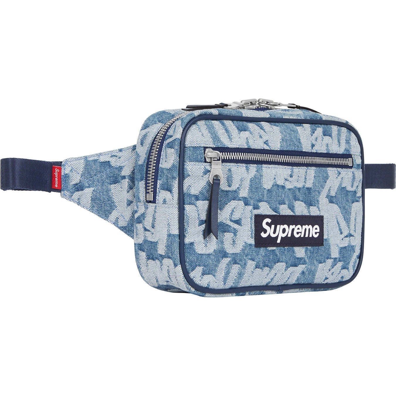 Fat Tip Jacquard Denim Waist Bag view 9